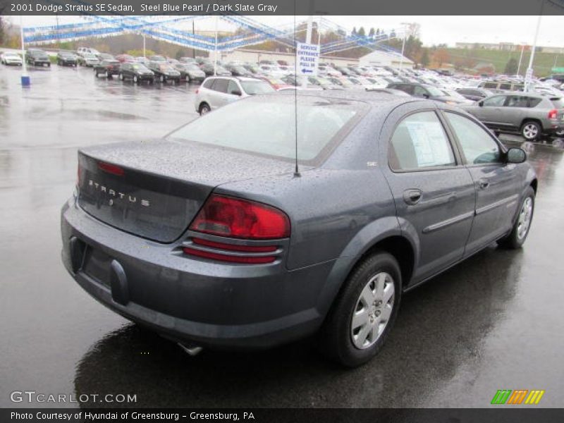 Steel Blue Pearl / Dark Slate Gray 2001 Dodge Stratus SE Sedan