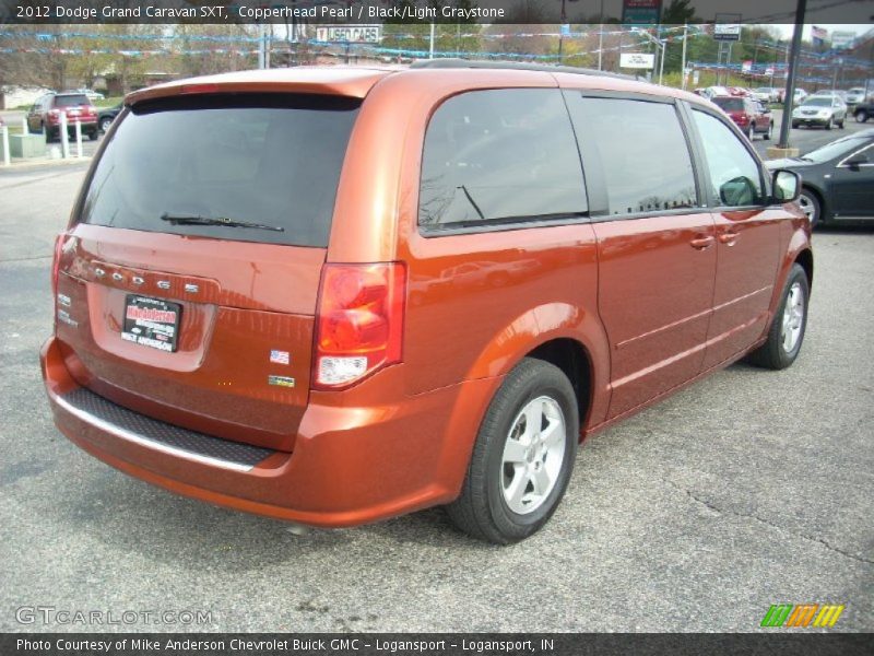 Copperhead Pearl / Black/Light Graystone 2012 Dodge Grand Caravan SXT