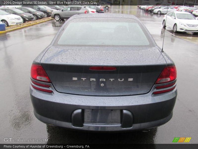 Steel Blue Pearl / Dark Slate Gray 2001 Dodge Stratus SE Sedan