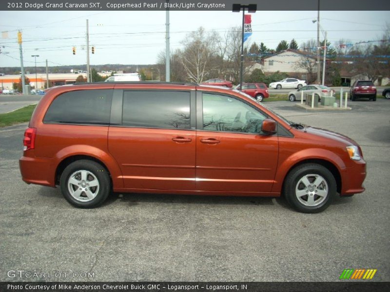 Copperhead Pearl / Black/Light Graystone 2012 Dodge Grand Caravan SXT