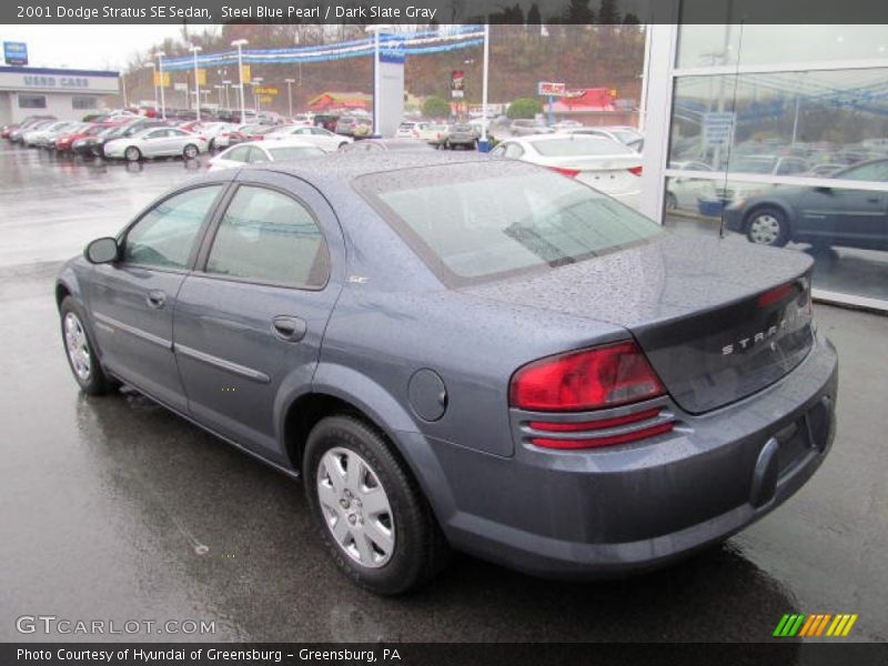 Steel Blue Pearl / Dark Slate Gray 2001 Dodge Stratus SE Sedan