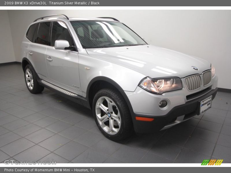 Titanium Silver Metallic / Black 2009 BMW X3 xDrive30i