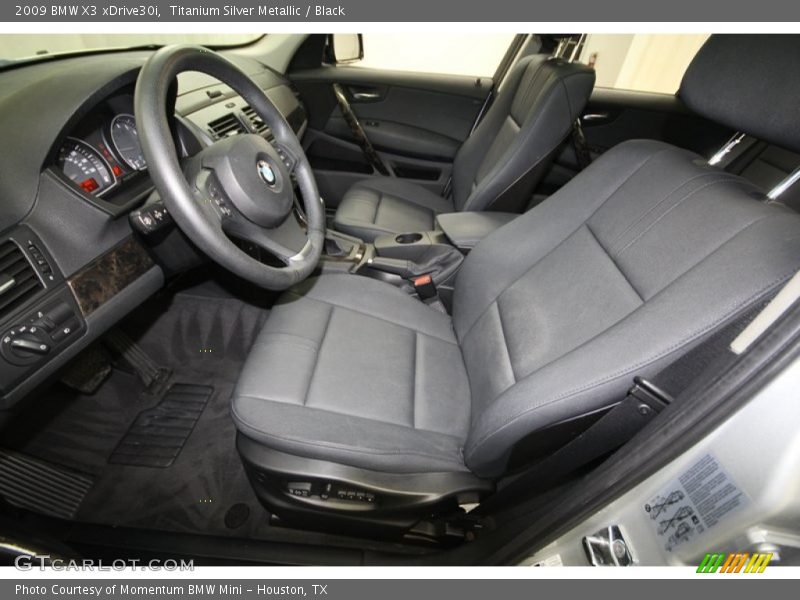 Titanium Silver Metallic / Black 2009 BMW X3 xDrive30i
