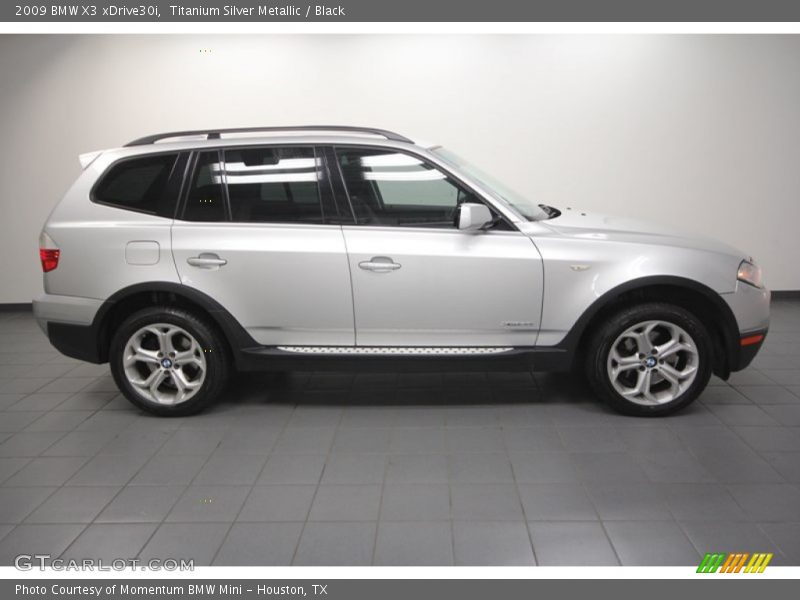Titanium Silver Metallic / Black 2009 BMW X3 xDrive30i