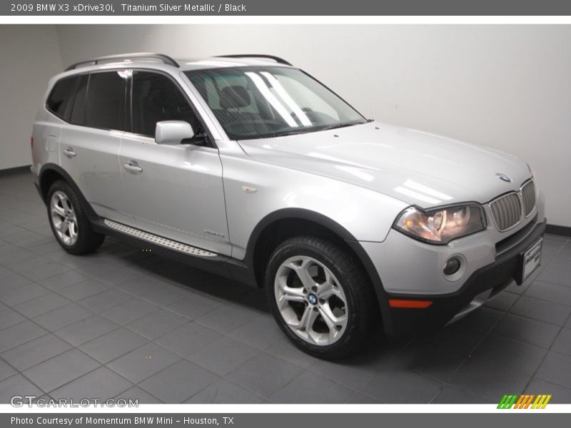 Titanium Silver Metallic / Black 2009 BMW X3 xDrive30i