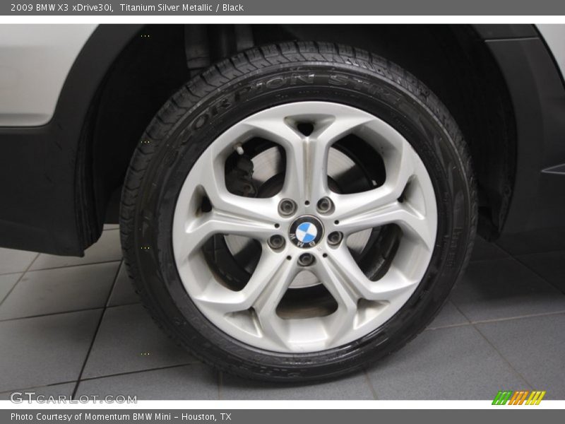 Titanium Silver Metallic / Black 2009 BMW X3 xDrive30i