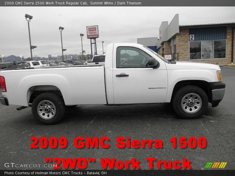 Summit White / Dark Titanium 2009 GMC Sierra 1500 Work Truck Regular Cab