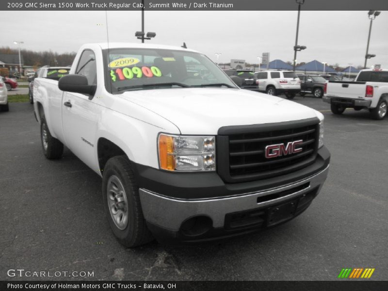 Summit White / Dark Titanium 2009 GMC Sierra 1500 Work Truck Regular Cab