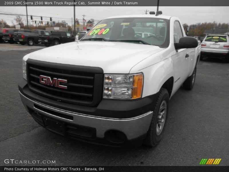 Summit White / Dark Titanium 2009 GMC Sierra 1500 Work Truck Regular Cab