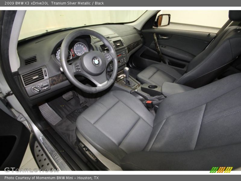 Titanium Silver Metallic / Black 2009 BMW X3 xDrive30i