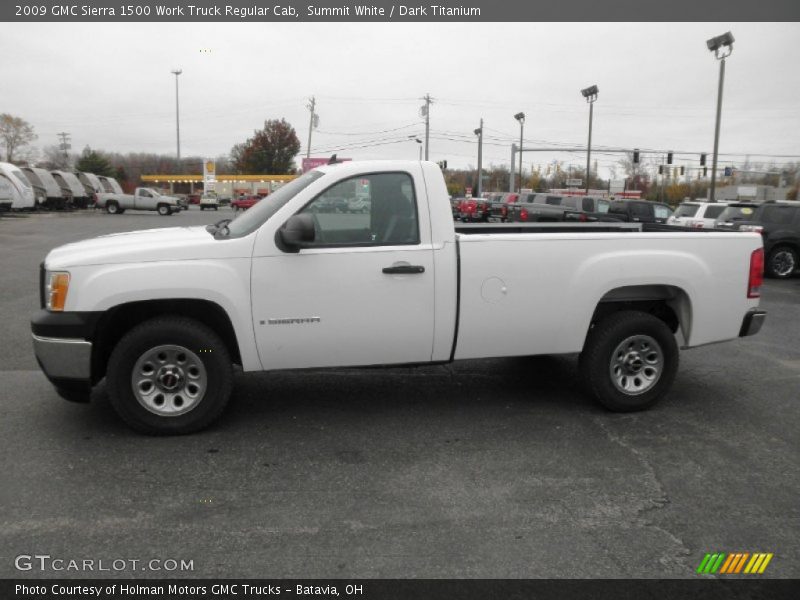 Summit White / Dark Titanium 2009 GMC Sierra 1500 Work Truck Regular Cab