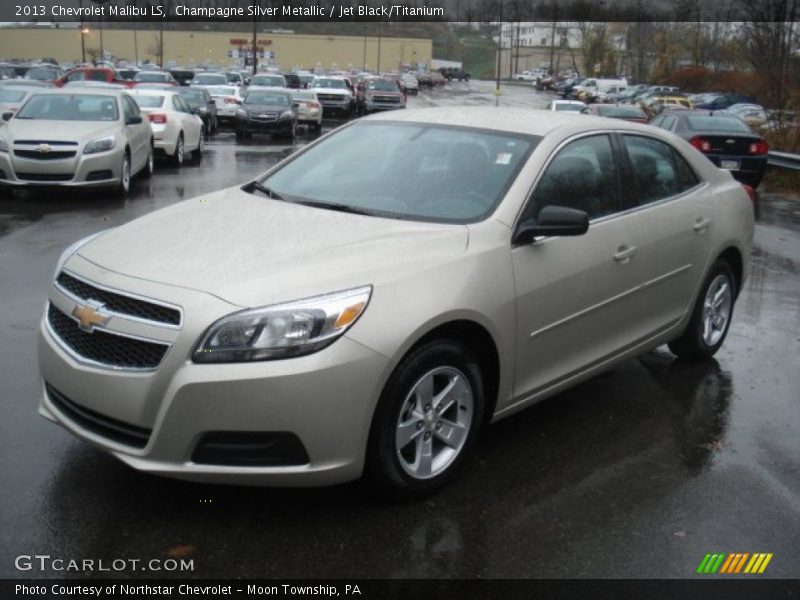 Champagne Silver Metallic / Jet Black/Titanium 2013 Chevrolet Malibu LS