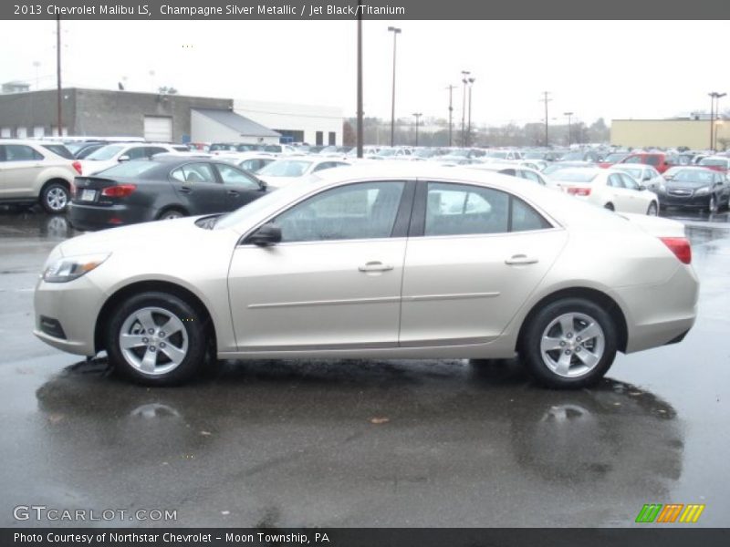 Champagne Silver Metallic / Jet Black/Titanium 2013 Chevrolet Malibu LS