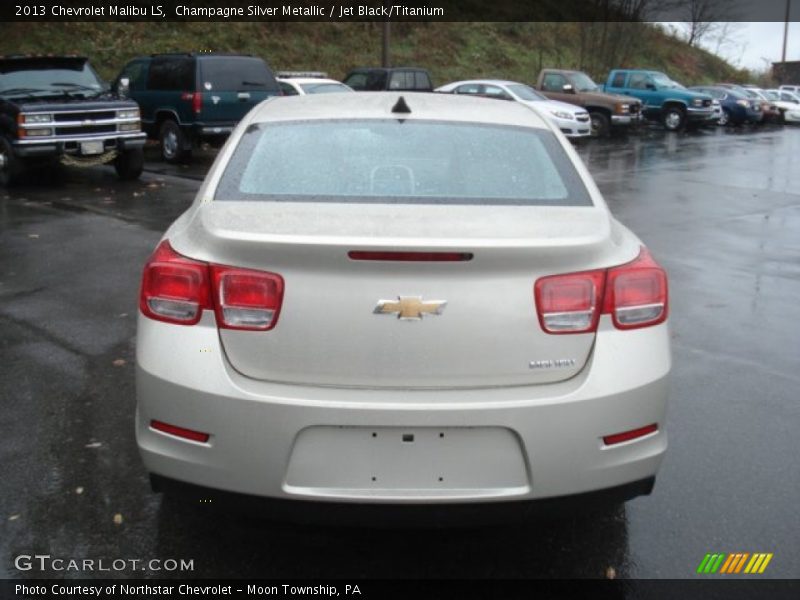 Champagne Silver Metallic / Jet Black/Titanium 2013 Chevrolet Malibu LS