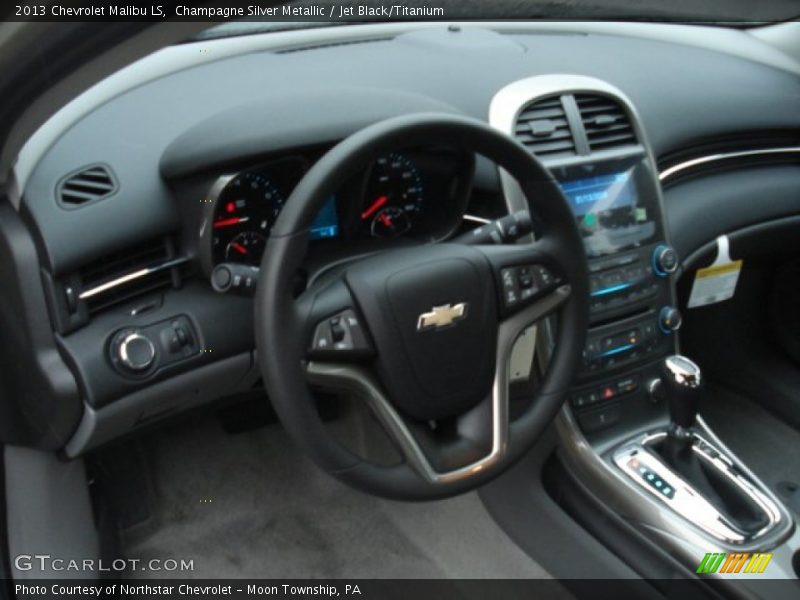 Champagne Silver Metallic / Jet Black/Titanium 2013 Chevrolet Malibu LS