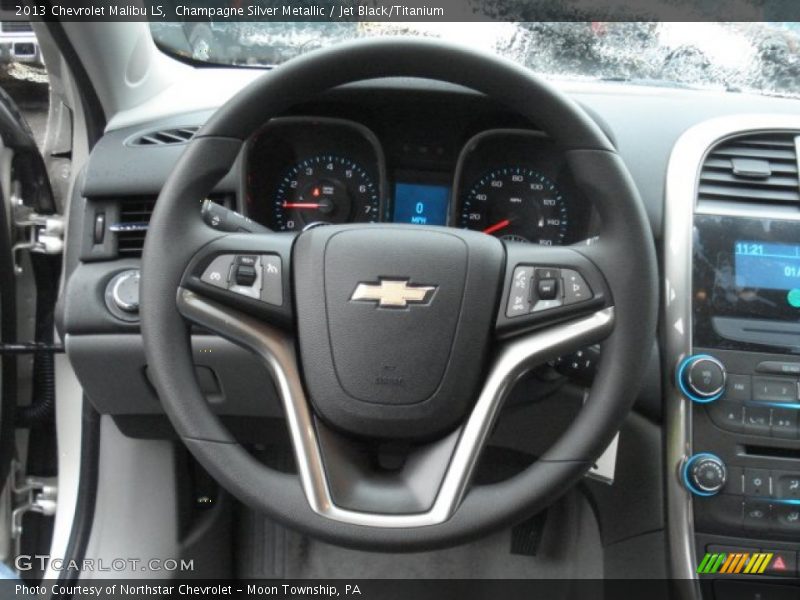Champagne Silver Metallic / Jet Black/Titanium 2013 Chevrolet Malibu LS