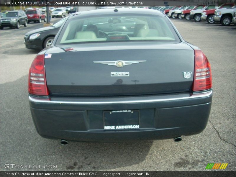 Steel Blue Metallic / Dark Slate Gray/Light Graystone 2007 Chrysler 300 C HEMI