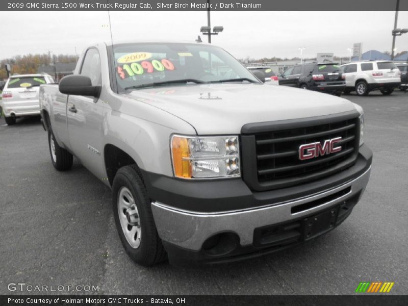 Silver Birch Metallic / Dark Titanium 2009 GMC Sierra 1500 Work Truck Regular Cab