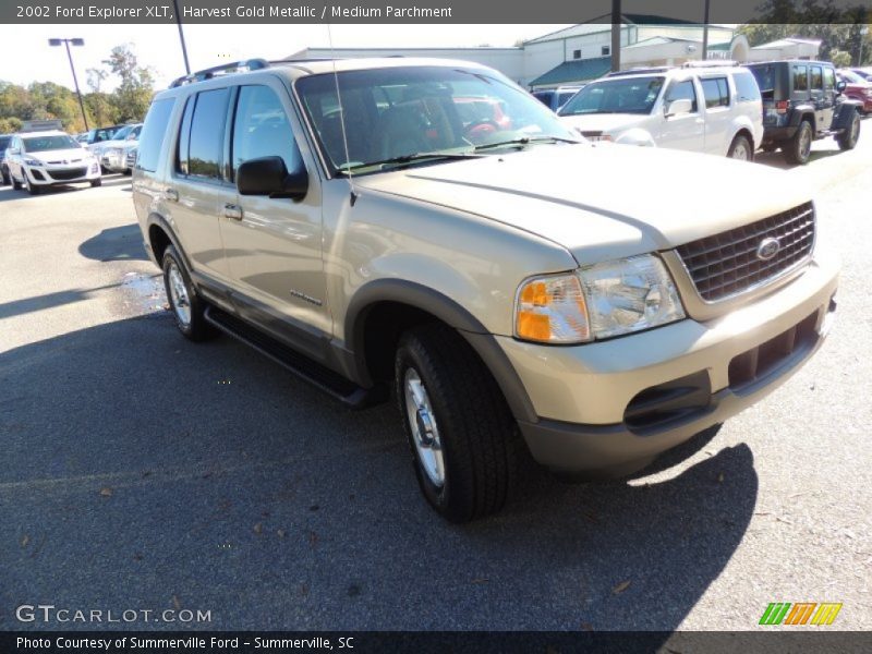 Harvest Gold Metallic / Medium Parchment 2002 Ford Explorer XLT