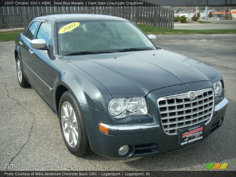 Steel Blue Metallic / Dark Slate Gray/Light Graystone 2007 Chrysler 300 C HEMI