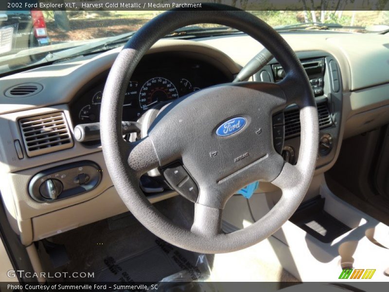 Harvest Gold Metallic / Medium Parchment 2002 Ford Explorer XLT