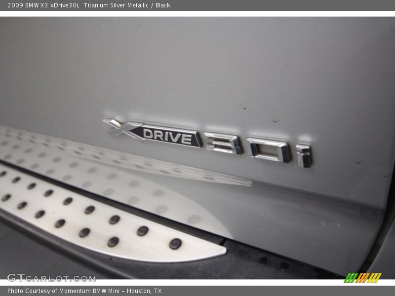 Titanium Silver Metallic / Black 2009 BMW X3 xDrive30i