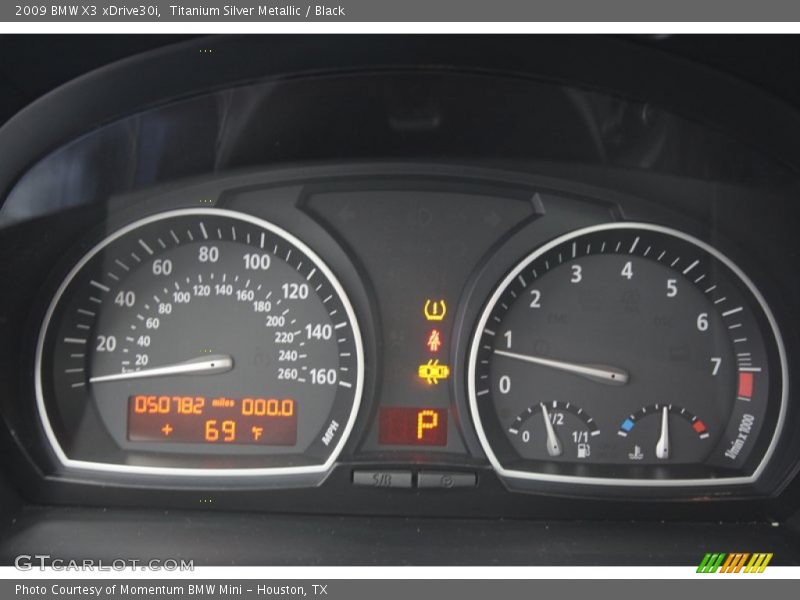 Titanium Silver Metallic / Black 2009 BMW X3 xDrive30i