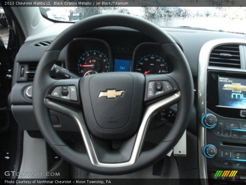 Black Granite Metallic / Jet Black/Titanium 2013 Chevrolet Malibu LS