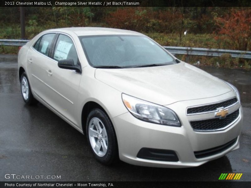 Champagne Silver Metallic / Jet Black/Titanium 2013 Chevrolet Malibu LS