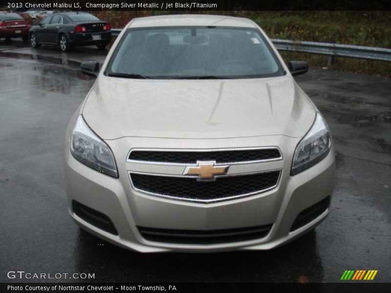 Champagne Silver Metallic / Jet Black/Titanium 2013 Chevrolet Malibu LS