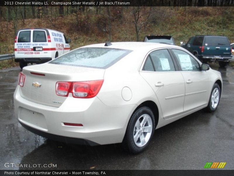 Champagne Silver Metallic / Jet Black/Titanium 2013 Chevrolet Malibu LS
