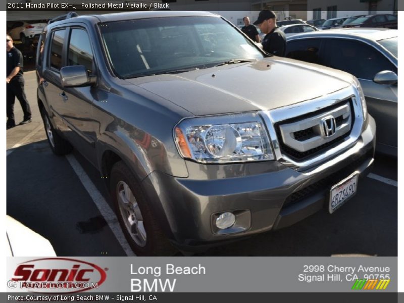 Polished Metal Metallic / Black 2011 Honda Pilot EX-L