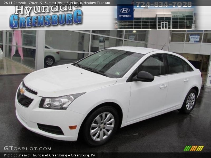 Summit White / Jet Black/Medium Titanium 2011 Chevrolet Cruze LS