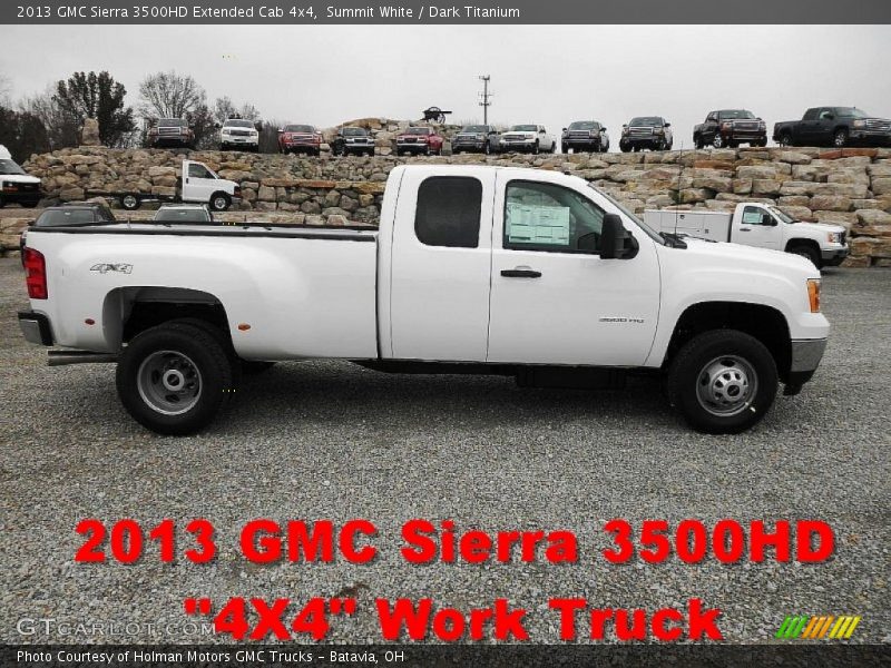 Summit White / Dark Titanium 2013 GMC Sierra 3500HD Extended Cab 4x4