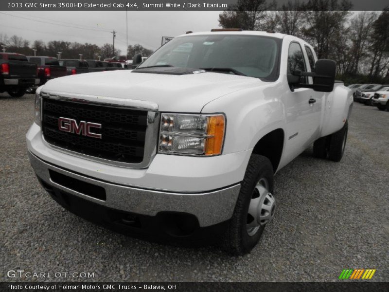 Summit White / Dark Titanium 2013 GMC Sierra 3500HD Extended Cab 4x4