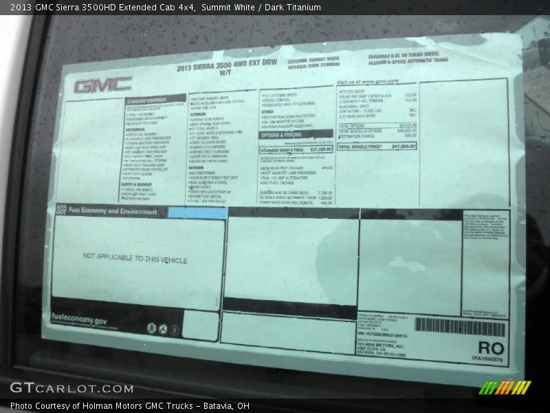 Summit White / Dark Titanium 2013 GMC Sierra 3500HD Extended Cab 4x4