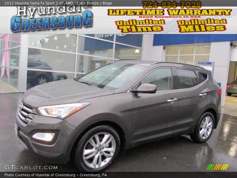 Cabo Bronze / Beige 2013 Hyundai Santa Fe Sport 2.0T AWD