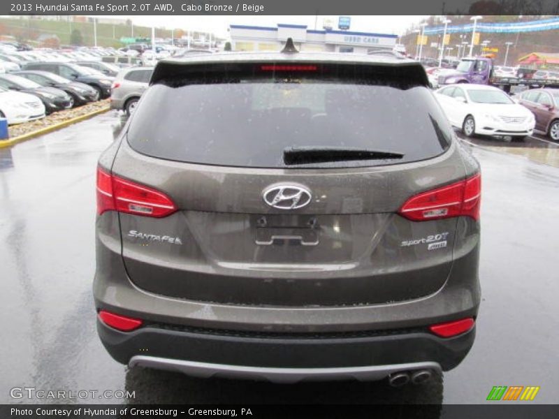Cabo Bronze / Beige 2013 Hyundai Santa Fe Sport 2.0T AWD