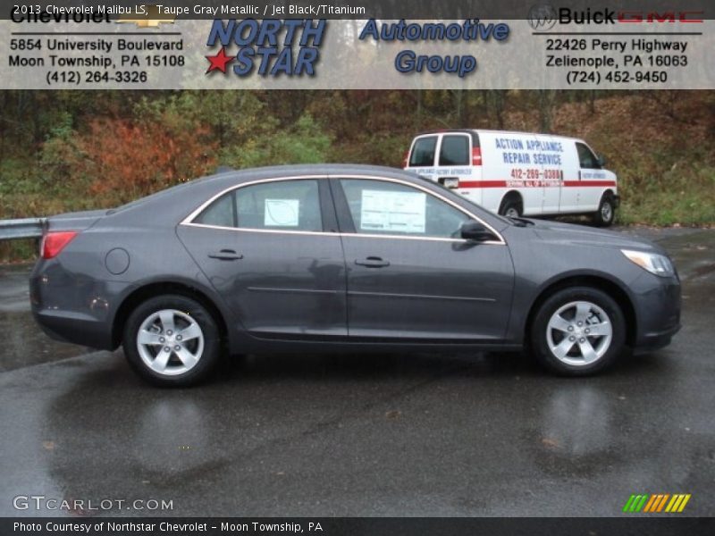 Taupe Gray Metallic / Jet Black/Titanium 2013 Chevrolet Malibu LS