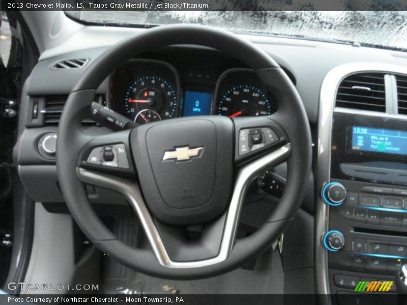 Taupe Gray Metallic / Jet Black/Titanium 2013 Chevrolet Malibu LS
