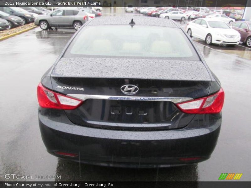 Pacific Blue Pearl / Camel 2013 Hyundai Sonata GLS