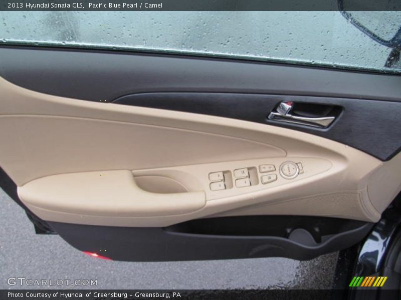 Pacific Blue Pearl / Camel 2013 Hyundai Sonata GLS