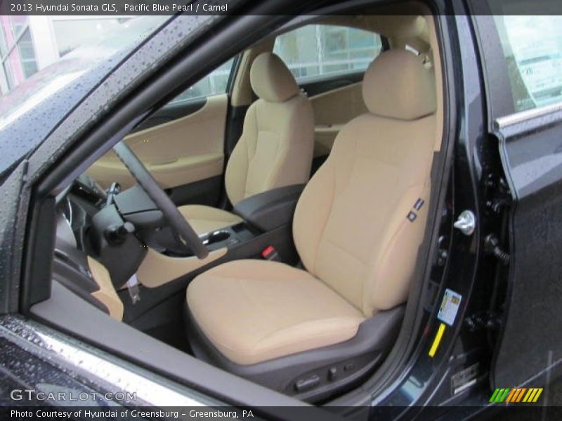 Pacific Blue Pearl / Camel 2013 Hyundai Sonata GLS