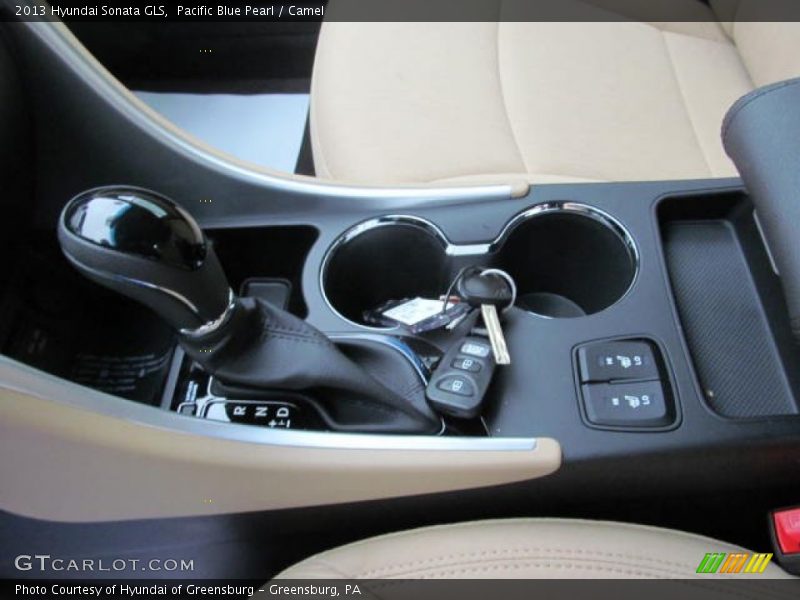 Pacific Blue Pearl / Camel 2013 Hyundai Sonata GLS