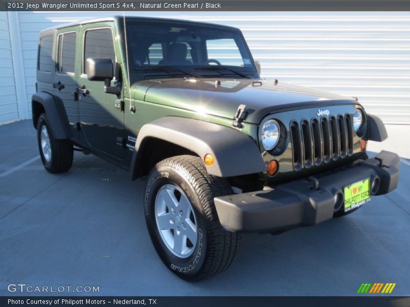 Natural Green Pearl / Black 2012 Jeep Wrangler Unlimited Sport S 4x4