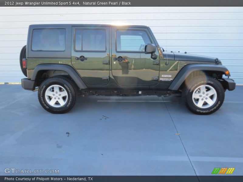 Natural Green Pearl / Black 2012 Jeep Wrangler Unlimited Sport S 4x4