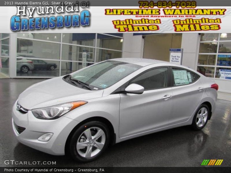 Silver / Gray 2013 Hyundai Elantra GLS
