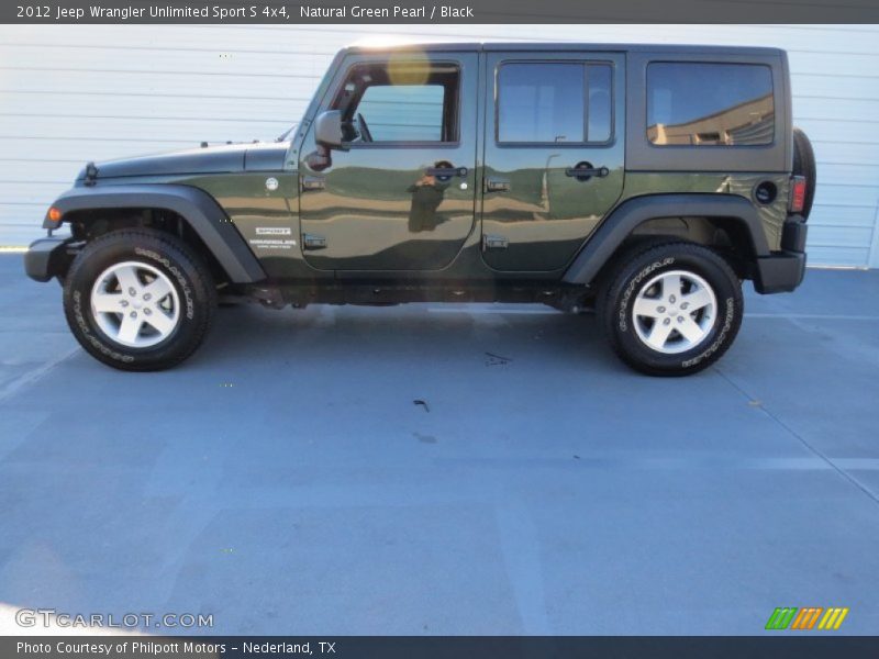 Natural Green Pearl / Black 2012 Jeep Wrangler Unlimited Sport S 4x4