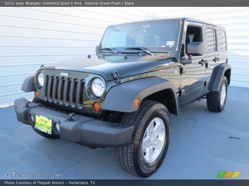 Natural Green Pearl / Black 2012 Jeep Wrangler Unlimited Sport S 4x4