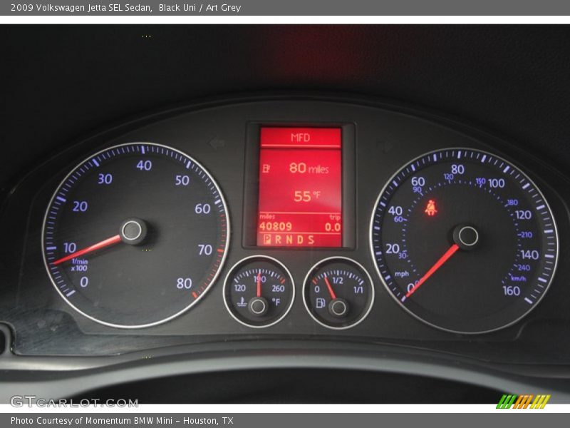 Black Uni / Art Grey 2009 Volkswagen Jetta SEL Sedan